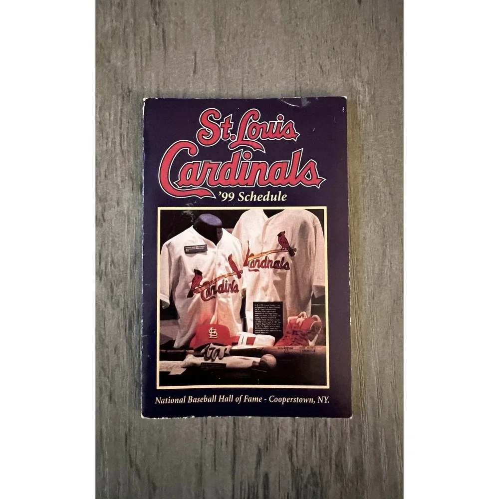 1999‎ St Louis Cardinals Season Schedule Calendar Starter Famous Barr GUC